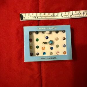 Sterling Silver Ring with Blue Stone